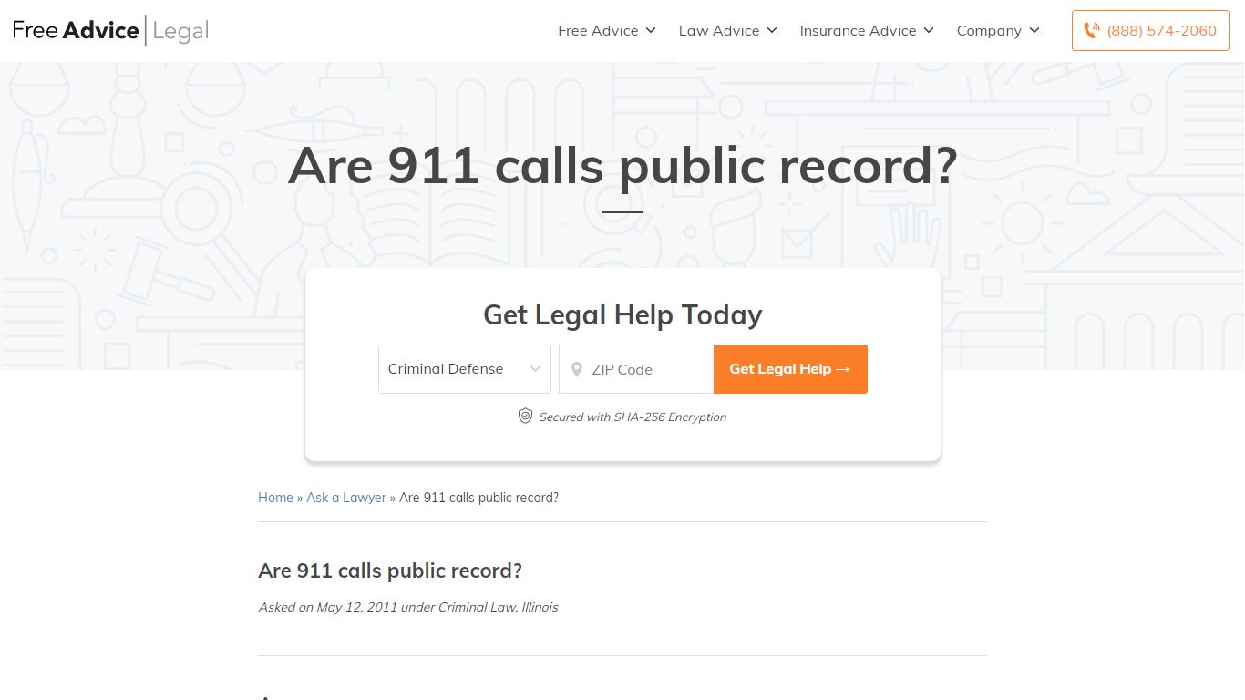Are 911 calls public record? | FreeAdvice